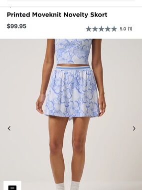 Travis Mathew Light Blue Floral Skort